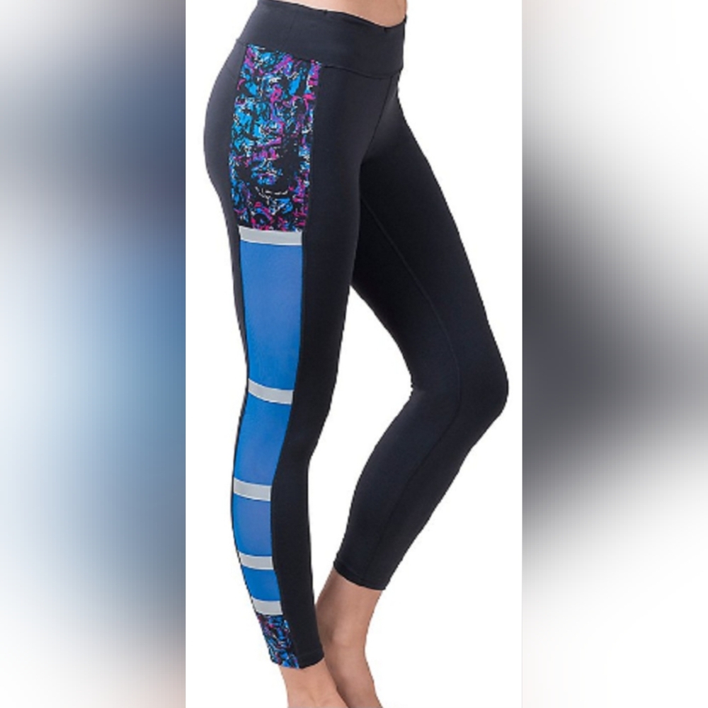 Soybu Interval Slick Tights Highly Visable Reflective Pants Size Small
